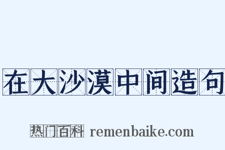 在大沙漠中间造句是什么意思的图片